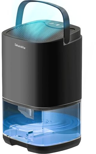 Aotomee Dehumidifier for Home, 1000mL with Auto Shut Off, 258 sq ft Portable Ultra Quiet Small Dehumidifiers against Moisture Mold, Bedroom Bathroom Basement Closet Black V1 home