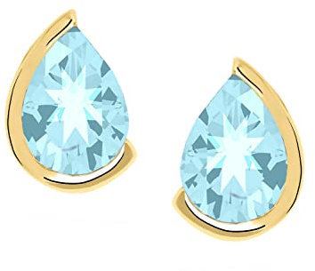 My Gold Damen Ohrringe Mit Topas Gold 375 Gelbgold (9 Karat) Ohrstecker Blautopas Mini 7mm x 5mm Mary Kay O-07395-G601-BLU