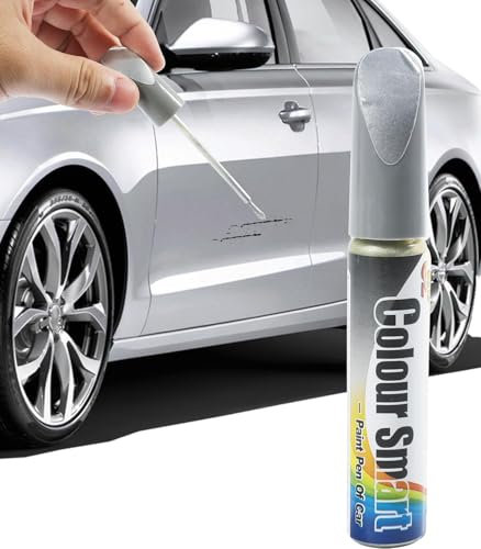 Stylo Réparation Peinture Voiture - Kit de Retouche Anti-Rayures Profondes pour Carrosserie - Résultat Professionnel et Facile à Utiliser (Argent, 1PCS)