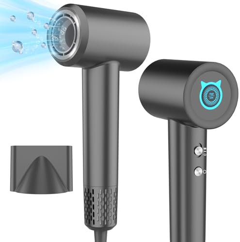 Supersonic Haartrockner,400 Million Negativ Ionen Föhn,110.000 U/min Bürstenloser Motor Schnelles Trocknen Fön, 57dB Geräuscharm Hair Dryer,Intelligentes Konstante Temperatur Haarfön für Reise,Zuhause