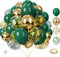 Luftballons Grün Gold 65 Stk 12 zoll 5 zoll SKYIOL Grüne Luftballons Ballons Dunkelgrün Goldene Konfettiballons Metallic Ballons für Geburtstag Hochzeit Abschluss EID Ramadan Deko