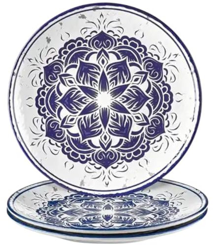6 assiettes plates, Larissa, D.26 x h.2,6 cm, mélamine pure