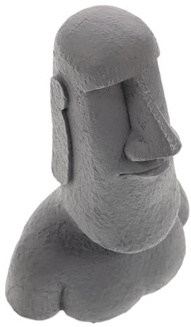 Kisangel Moai-Figur Aus Kunstharz Osterinsel-Dekoration Für Den Schreibtisch Für Jungen Mädchen Und Erwachsene