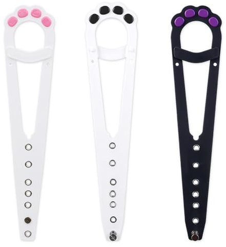 Paquete De 3 Cerraduras De Puerta Con Garra De Gato, Cerradura De Puerta Elástica Ajustable De 7 Orificios Para Evitar Que Entren Perros, Cerradura De Puerta Con Aislamiento Para Mascotas