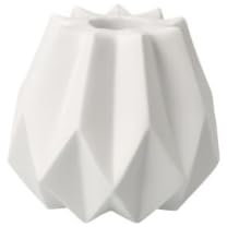 Goebel Kaiser Porzellan Polygono Star - Teelicht/Leuchter aus Biskuitporzellan, weiß, KP P KL Polygono Star 8, Maße: 6x6x8 cm, 14-005-63-1