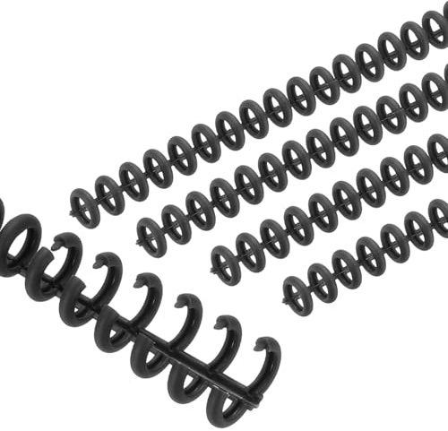 PATIKIL 8.5mm(0.3) Spiral Binder Ring,10 Pcs 30 Rings 25 Sheet Capacity Comb Binding Spines for Binding Paper Sheets Notebook Calendar Picture Album, Black