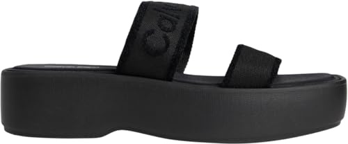 Calvin Klein Damen Flatform SNDL Webbing Hw0hw02878 Flache Sandalen