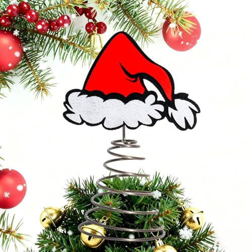 Weihnachtsbaumspitze Weihnachtsmütze 21.99 * 14.98cm Baumspitze Filz Weihnachtsmütze Christbaumspitze Tannenbaumspitze Weihnachtsbaum Weihnachtsbaumspitze Weihnachten Deko