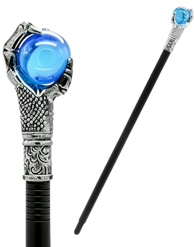 Werownsgso Baguette magique d'Halloween - 118 cm - Vintage - Gothique - En plastique - Bâton de sorcière - Vampire - Pharaon - Accessoires pour costumes de cosplay, carnaval, fête à thème