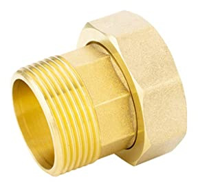 Messing-Verbindungsstück for Wasserzähler – 3/4 Zoll, 1 Zoll, 1 1/4 Zoll, 1 1/2 Zoll BSP-Innengewinde auf 1/2 Zoll 3/4 Zoll BSP-Außengewinde(1-1/2-3/4 long)