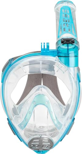 Cressi Duke Action Schnorchelmaske Erwachsene, Vollmaske für Brillenträger | Tauchmaske mit Action Cam Halterung, für Brillenträger, 100% Silikon, verstellbares Nylonband, trockenes Atemrohr