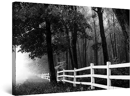 Startonight Impression sur Toile Route par La Forêt, Art Encadré Imprimée Tableau Motif Moderne Décoration Tendu sur Chassis Prêt à Accrocher 60 x 90 cm Idée Cadeau Élégante et Originale