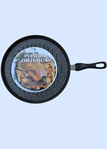 Fonderia Maggiori Teglia Piadina Antiaderente con Bordo Alto Piastra Dietetica cm 32