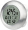 KADAMS Bathroom Shower Digital Wall Clock Large LCD Screen - Kitchen Clock - Water Resistant Timer - Seconds Counter - Temperature & Humidity Display - Multiple Mounting Options, Silver