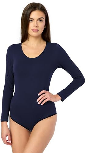 Merry Style Body Manica Lunga Donna BD900 (Blu Scuro, S)