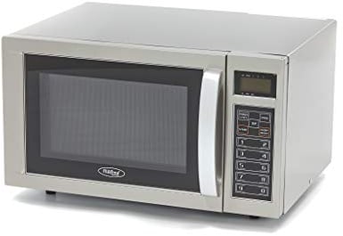 Maxima 09367010 Magnetron-1000W-20 Programma's-Borden tot Ø 32 cm Professionelle Mikrowelle 25L 1000W Programmierbar, Edelstahl