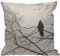 HGOD DESIGNS Kissenbezug, Motiv: Krähe, Gothic-Raben auf einem Baumzweig, dekorativer Kissenbezug für Herren/Frauen, Wohnzimmer, Schlafzimmer, Sofa, Stuhl, 45 x 45 cm