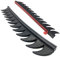Fanuse Reflektierender Motorradhelm Mohawk Spikes Rubber Camber Saw mit Roten Helmabziehbildern (Helm NichtimLieferumfang Enthalten)