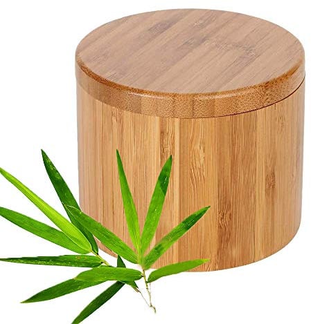 LWZko Gewürzglas Salzdose, Gewürz Aufbewahrungsbox, mit Magnetischem Schwenkdeckel für Aufbewahrung Küchengewürz(Rund) (1, Kreisförmig)