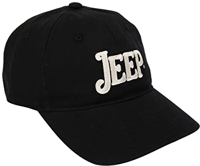 Jeep Vintage Logo Heavy Chino Twill Hat - Black