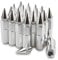 M12X1.5 Spiked Nuts for Rims Aluminum Extended Tuner Lug Nuts 20PCS 60MM (Silver)