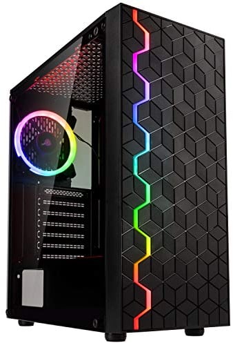 Kolink Inspire K8 ARGB Midi-Tower, Tempered Glass Computergehäuse, PC Hülle, PC Gehäuse RGB Glas, Gaming PC Case, Computer Gehäuse, PC Tower Gehäuse, Schwarz