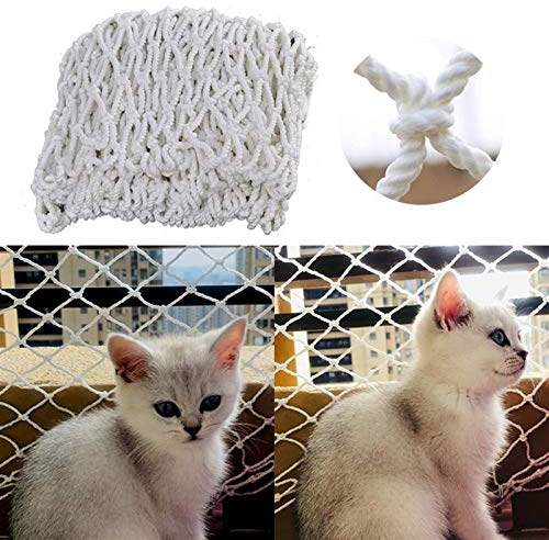 Balkon Geländer Treppe Schutz Netz Kind Sicherheit Netz Baby Zaun Haustier Hund Katze Schutznetz Indoor Outdoor (Color : Weiß, Size : 3mx5m)