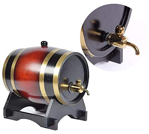 LPLND Weinfässer Eichenfass Weinspender Whiskyfass Weinfass Schnapsfass, Eiche Aging Barrel Weinfass, Anzug for Zuhause, Bar, Party und Bankett (Color : A, Size : 1.5L)