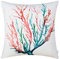 CaliTime Kissenbezüge Kissenhülle Leinwand Dekokissen Cover Shell für Couch Sofa Dekoration Aquarell Malerei Druck 40cm x 40cm Sea Coral Tree Coral Teal