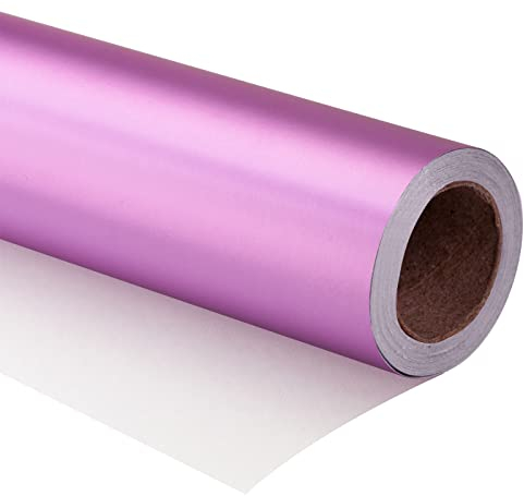 RUSPEPA Pflaume Metallic Geschenkpapier - Mini Rolle - Einfarbiges Mattes Papier Perfekt Für Hochzeit, Geburtstag, Weihnachten, Babyparty - 44 cm X 10 m