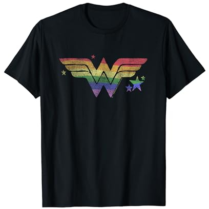 Wonder Woman Pride Rainbow Logo T-Shirt