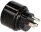 LED Universum Reiseadapter für Schutzkontakt-/Euro-Stecker (Typ F) auf USA Kanada Japan Mexiko Dom.Rep. Steckdose (Typ B) - schwarz | Reisestecker Steckdosenadapter 1508550