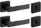 Bricolevante Maniglie Porta Interna Disponibile in più Varianti vendute in set - Maniglia Quadrata per Porte (Quadrata, Nera)