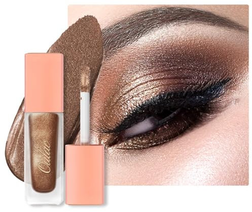 Oulac Liquid Metallic Eyeshadow – Mineral Gold Eyeshadow & Eyeliner, Blendable Eye Make-up, Crease Resistant, Vegan, 6.8g, Tempering (16)