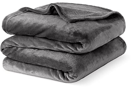 LIVIVO Flannel Fleece Blanket- Super Soft Cosy Cuddly Sofa Throw - Perfect For Bed, Sofa, Travel, Picnic & Camping- Single/Double/King (Urban Chic, Double)