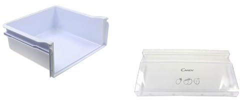 FIGEVIDA Cassetto Verdura + Frontalino Cassetto Verdura 49035139 + 49035136 per Candy Zerowatt