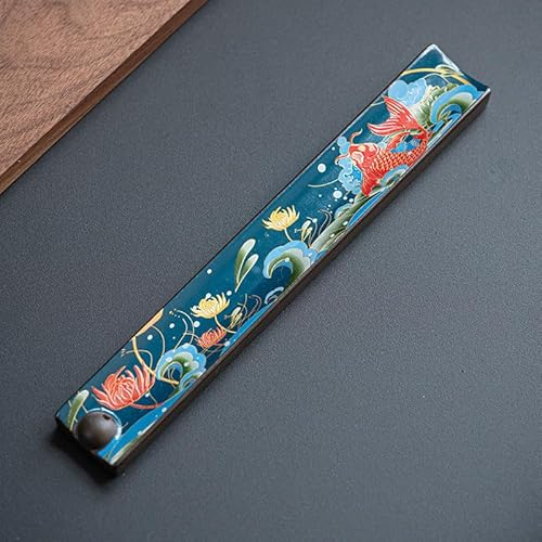 Räucherstäbchenhalter aus Keramik, Rauchstäbchenhalter aus Porzellan, Halterung für Räucherstäbchen Blatt Incense Holder Ceramic Alloy Ash Catcher