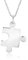 AeraVida Whimsical Jigsaw .925 Sterling Silver Puzzle Piece Pendant Necklace | Friendship Necklace for Women | Cute Jewelry Gift