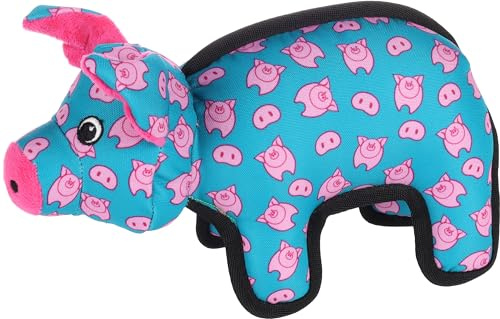 Flamingo Hundespielzeug Patero Schwein – Blau | Mit Squeaker | Extrem Stark & Langlebig