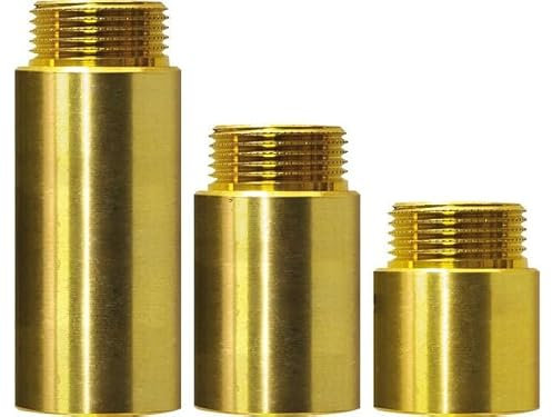 Gewindefitting Messing Hahnverlängerung schwere Ausführung mit Innenvielkant DN25 (1) Länge 20mm AGxIG