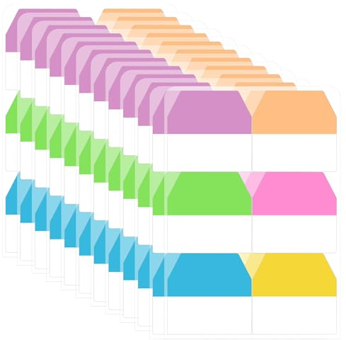 JIANTA 1200 Stück Haftnotizen Sticky Index Tabs transparent Beschreibbar Wiederverwendbar Tabs Klebezettel Haftstreifen Page Marker für Markieren, Highlights, Unterstreichen, Notizen(28 * 29mm)