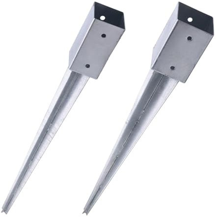 BOOMET Einschlagbodenhülsen für Vierkantpfosten 7x7cm / 9x9cm · 71x71x750mm 10 Stück · feuerverzinkt · Korrosionsbeständige Bodenhülse · Stabile Bodenverankerung · Zaunpfosten Befestigung