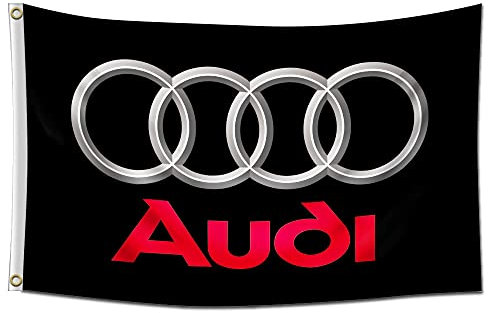 Felizer Banner-Flagge, kompatibel mit Audi-Flagge (90 x 150 cm, 150D Poly), Auto-Dekoration für den Außenbereich, Männerhöhle