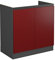 Vicco Meuble Bas sous-évier R-Line, Rouge/Anthracite, 80 cm, PT Chêne