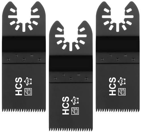 PAYA Sägeblätter Oszillierende Zweireihige Japanische Präzisionszähne Klingen Sägeblatter für Harthölzern, Trockenbauwänden, Kunststoffen und nicht-metallischen Materialien, 3tlg HP35