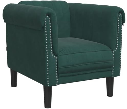 HETFTJN Loungesessel Sofas & Couches Sofas Schlafsessel - Sessel Dunkelgrün Samt für Hotelzimmer Büro Schlafzimmer Relaxationsraum