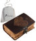 Fausta Heart Embossed Leather Journal with Antique Lock – 8x6 Writing Notebook, 240 Pages Vintage Deckle Edge Cotton Paper (150 GSM) | Brown Travel Sketchbook for Drawing | Diary for Men & Women