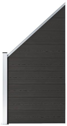 Furniture Select Panneau de clôture en bois composite Noir 95 x 105-180 cm