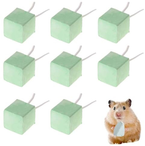 8 stück Zahnschleifstein zum Hamster,Vulkanstein,Molarstein für kleine Haustiere,Kaninchen,Chinchillas,Meerschweinchen Calcium Stein Hamster Zähne Schleifen Stein Mineral Ratte Eichhörnchen Kleine