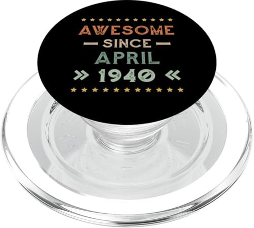 Awesome Since April 1940 Birthday Design PopSockets PopGrip für MagSafe